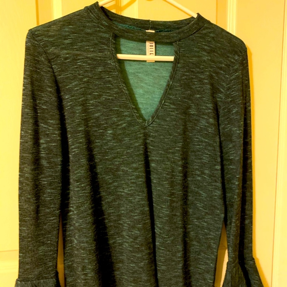 Teal Woman’s top